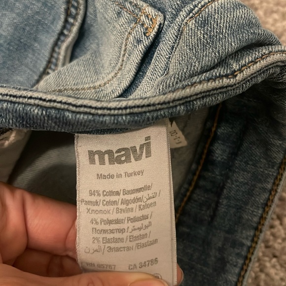 Mavi Ada Mid Rise Distressed Light Blue Wash Boyfriend Jeans 24X27 - Picture 2 of 11